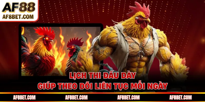 Lịch thi đấu dày giúp theo dõi liên tục mỗi ngày