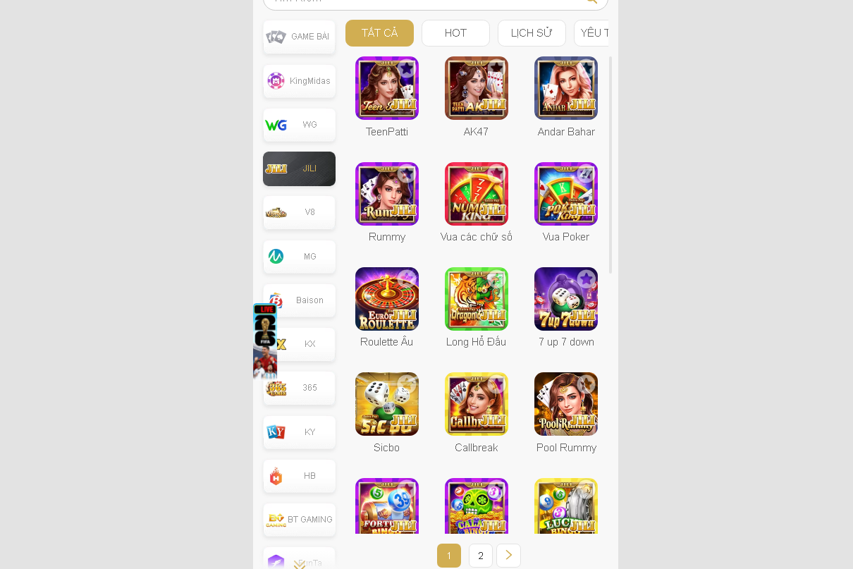 Các tựa game bài tại JILI Soft trên nhà cái AF88