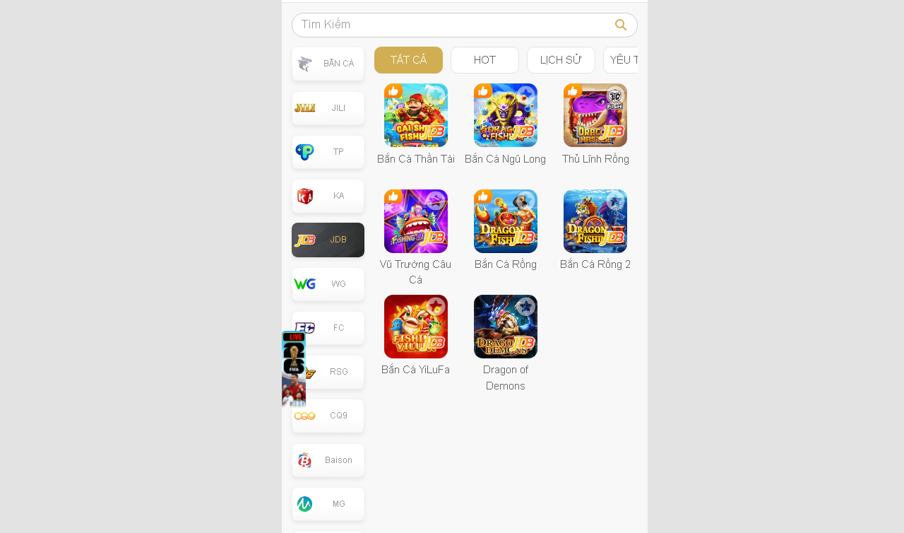 Các tựa game bắn cá đổi thưởng tại sảnh bắn cá JDB của nhà cái AF88
