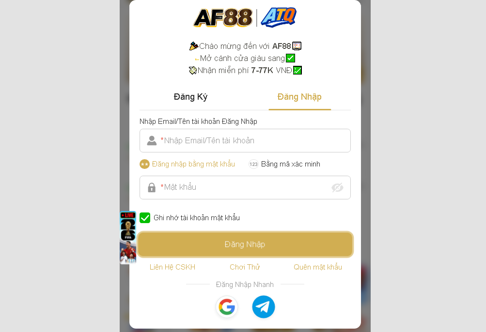 AF88 - Nhà Cái Thể Thao & Casino Trực Tuyến Uy Tín 2026 Form đăng nhập AF88 tại trang chủ chính thức AF88
