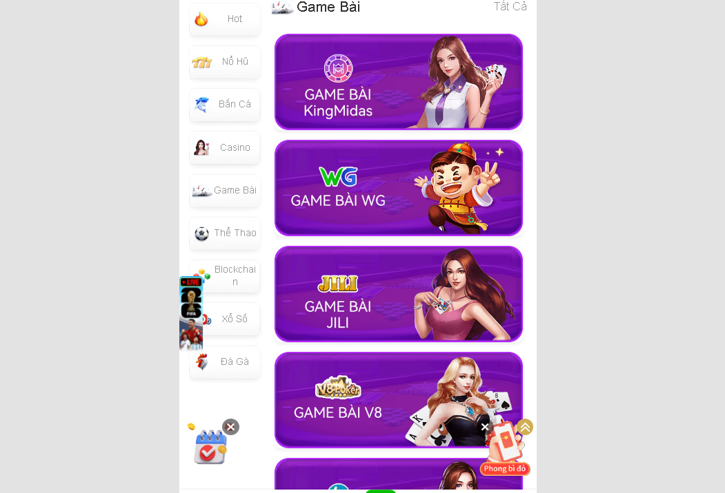 AF88 - Nhà Cái Thể Thao & Casino Trực Tuyến Uy Tín 2026 Sảnh game bài AF88 trên trang chủ